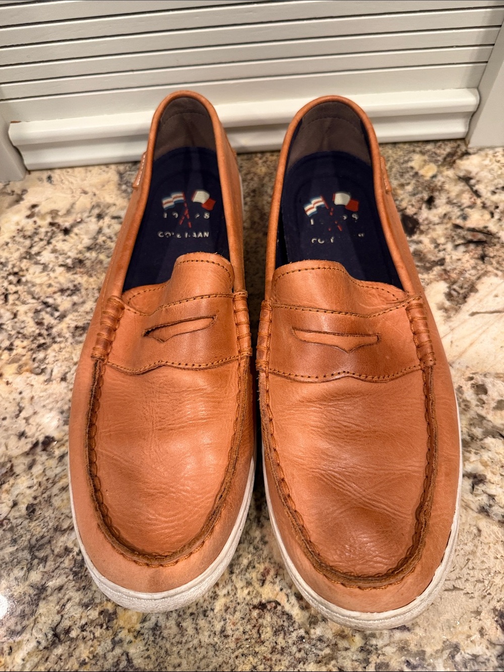Cole Haan Men’s Tan Leather Penny Loafers